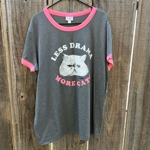 LuLaRoe cat tunic tee